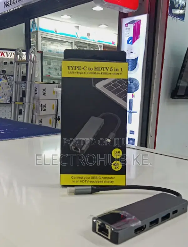 Usb- C Laptop Hub Hdmi Output,Lan Port & Usb Expansion