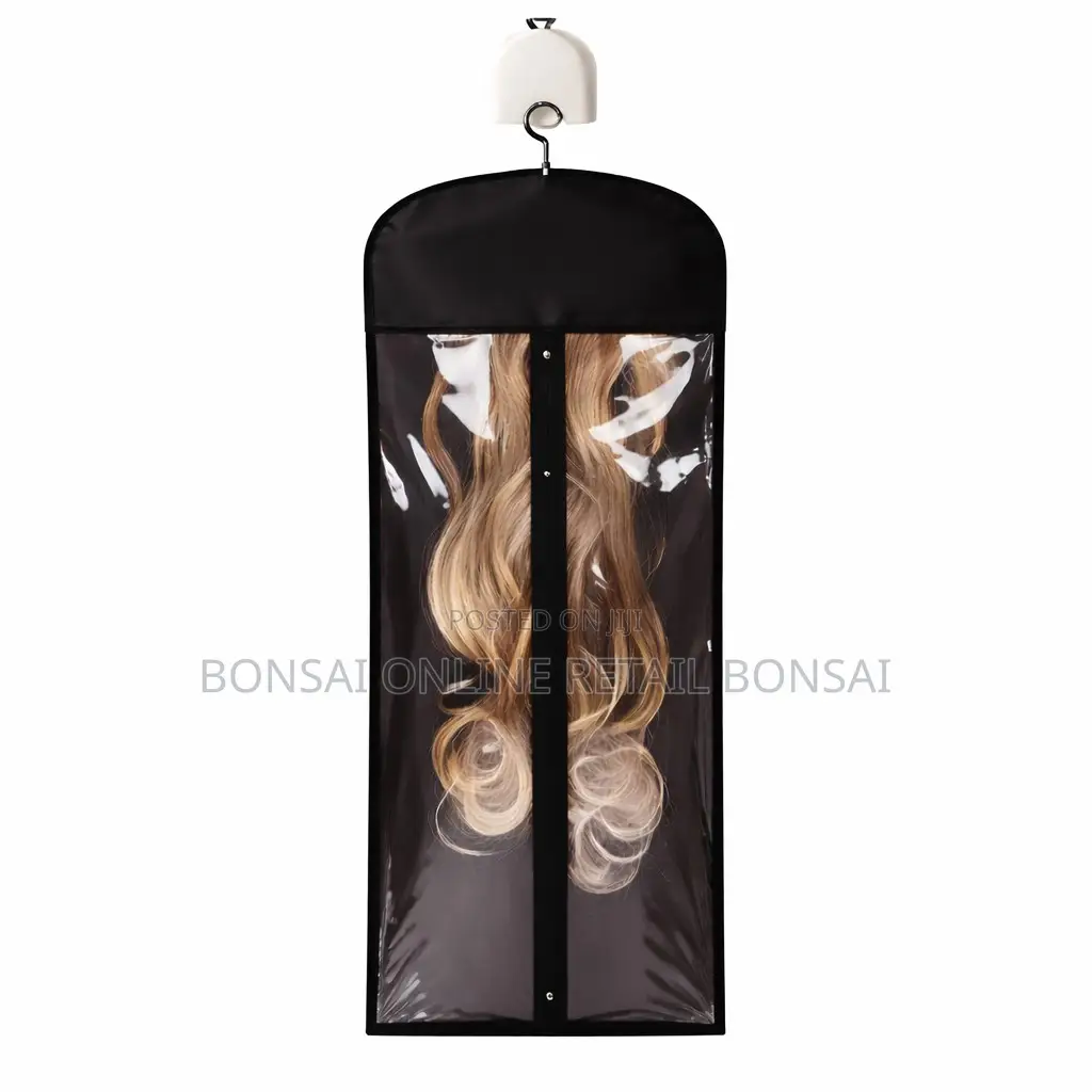 Transparent Wig Storage Bag With Hanger – Hair Extension Dust Cover
