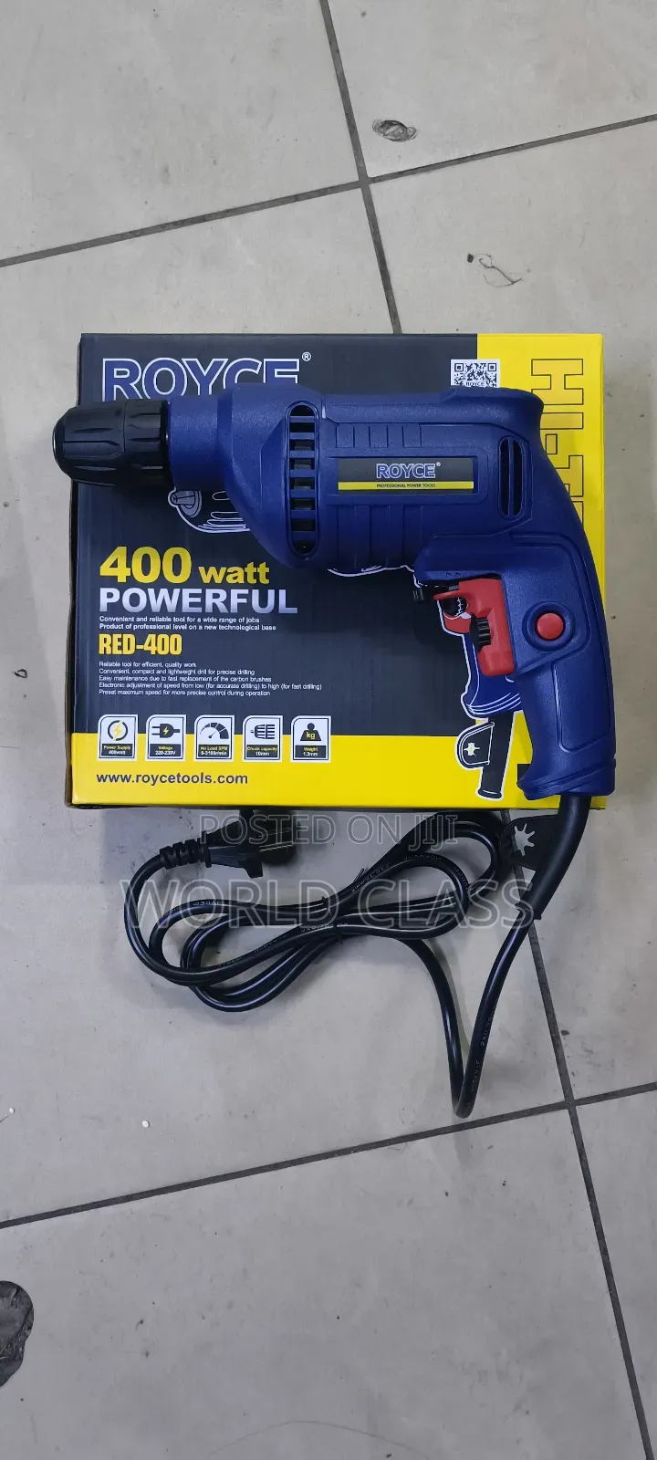 Heavy Duty 400w Electric Drill -Royce
