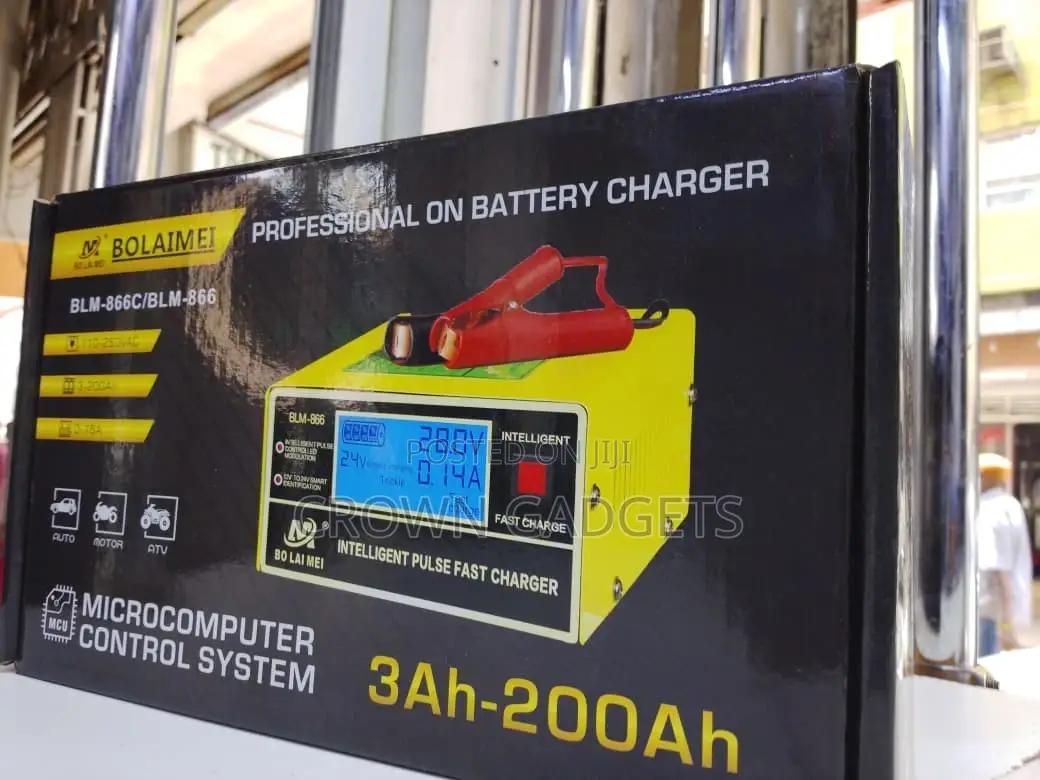 Intelligent Pulse Battery Charger BLM-866 for Cars Bikes