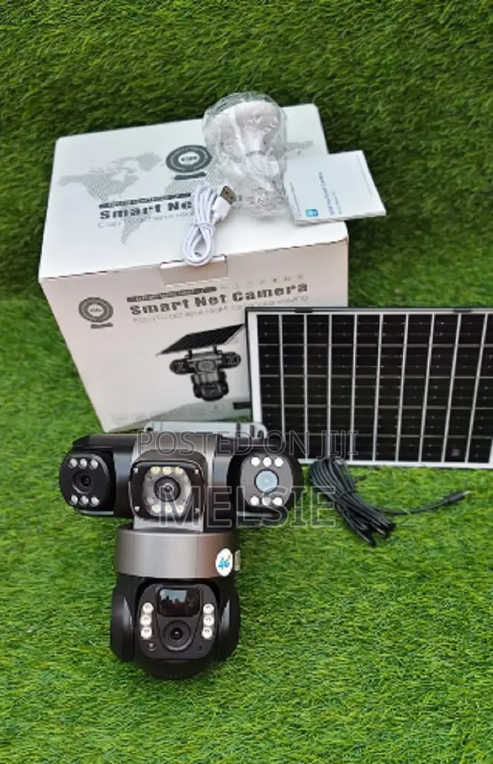 V380 4g Triple Len Solar PTZ Camera Full Hd 1080p Recording Capability