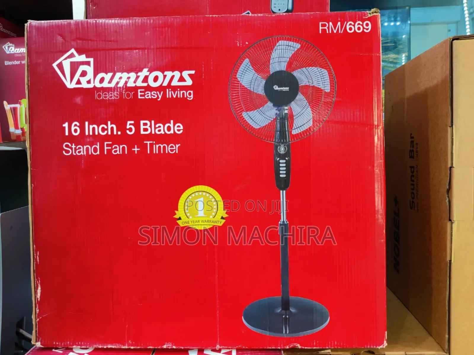 Ramtons Standing Fan With Remote 16 Inch