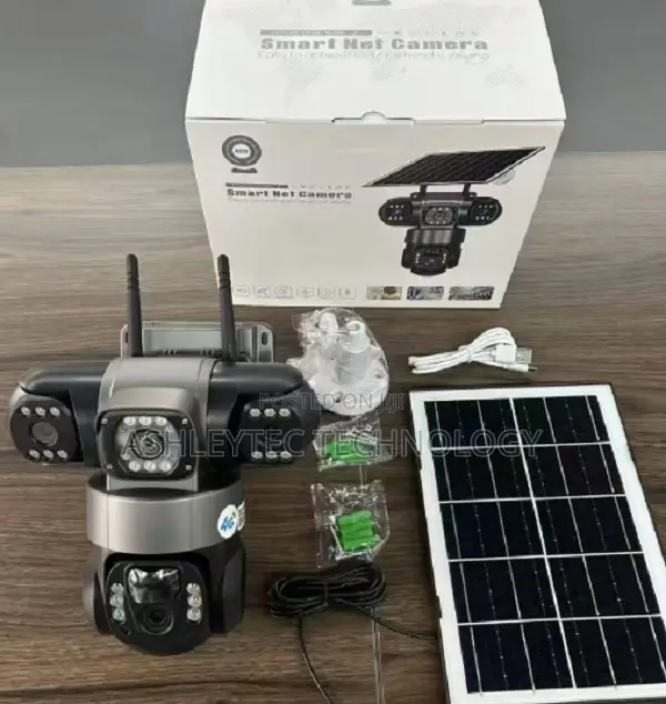 Triple Lens 4g Solar PTZ Camera Supports 4g Sim Card Connectivity