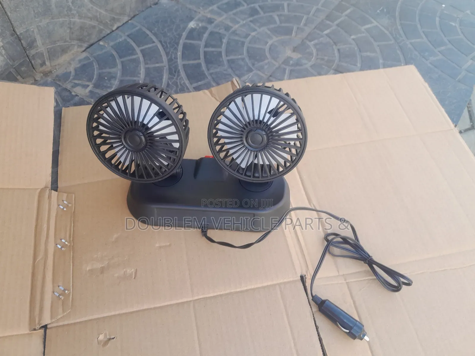 Double Headed Vehicle Fan Universal Both 12v,24v High Quality