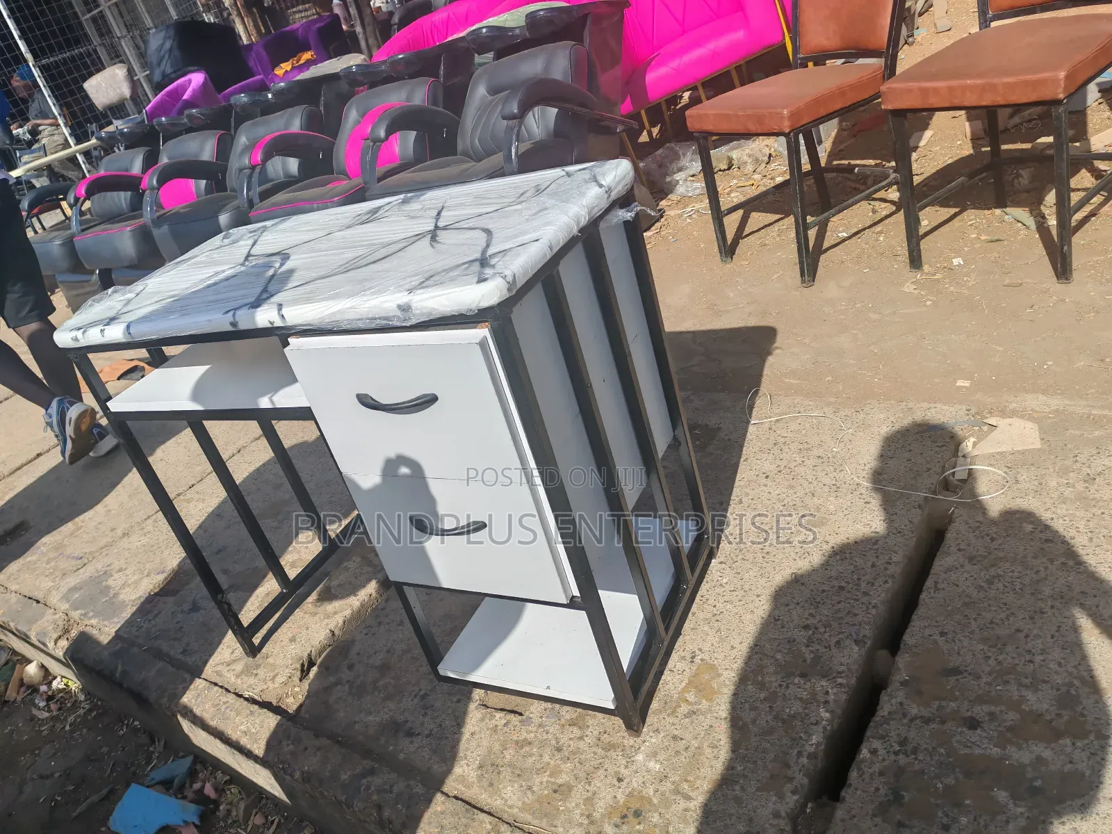 Marble Top Manicure Table