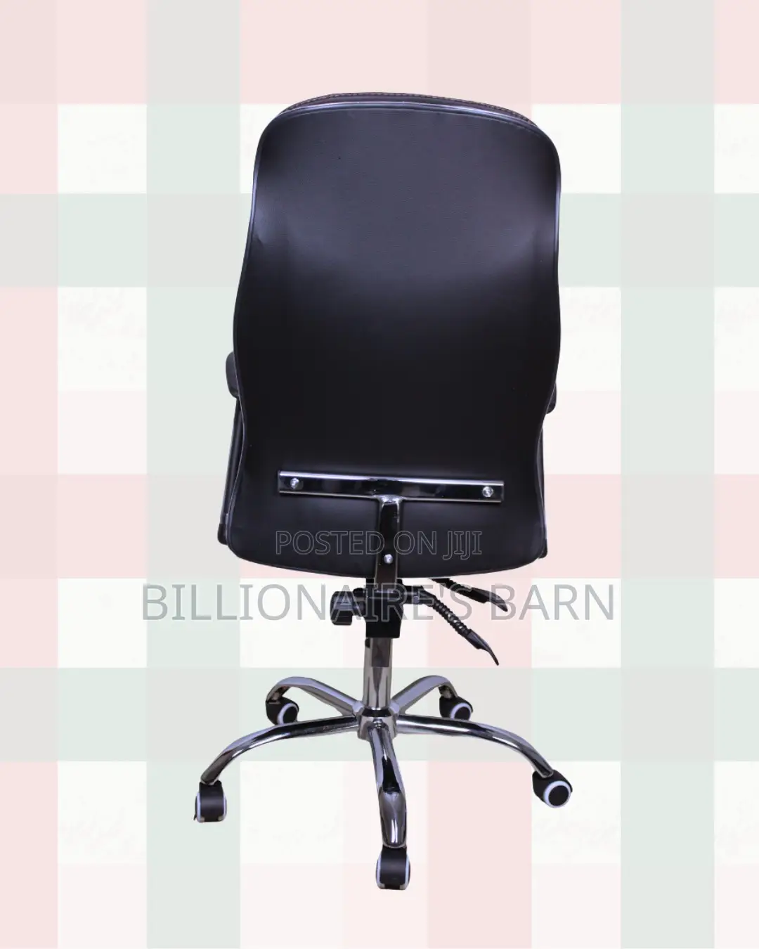 High-Back Executive Leather Chair • Padded Arm Comfort