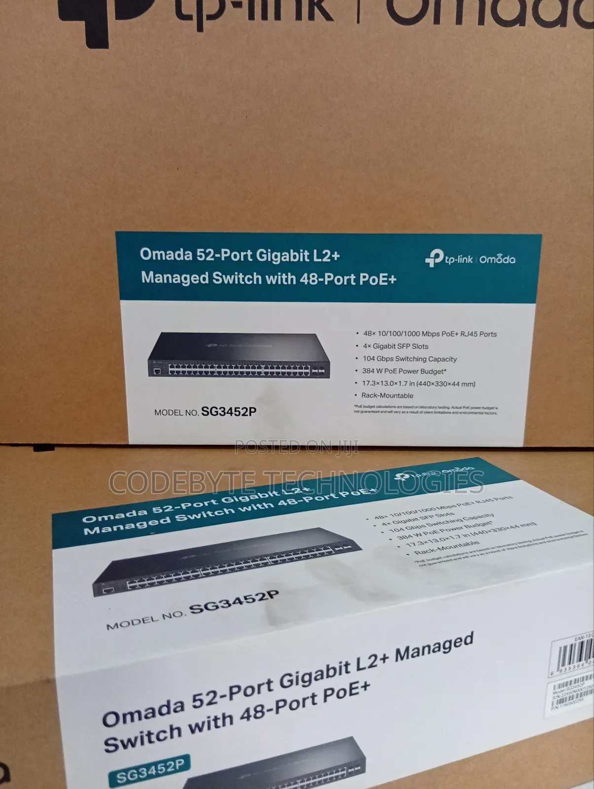 Tp-link Tl-sg3452p Jetstream 52-port Gigabit L2+Poe Managed