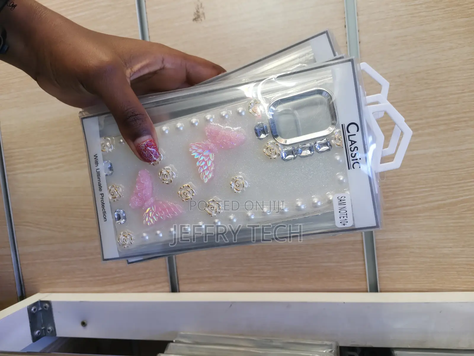Bonitec Samsung Galaxy Note 10 Plus Glitter Sparkle Bling Clear Case