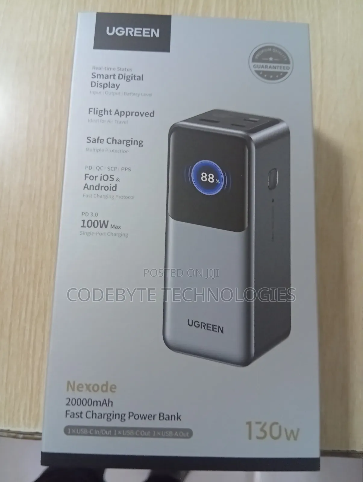 Ugreen 20000mah 130w Fast Charging Power Bank - Pb721