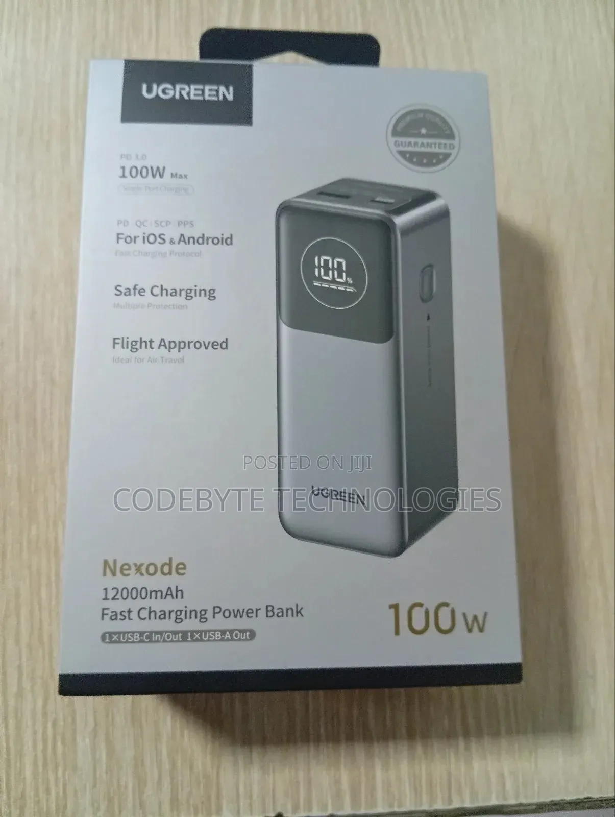 Ugreen 12000mah 100w Fast Charging Power Bank - Pb724