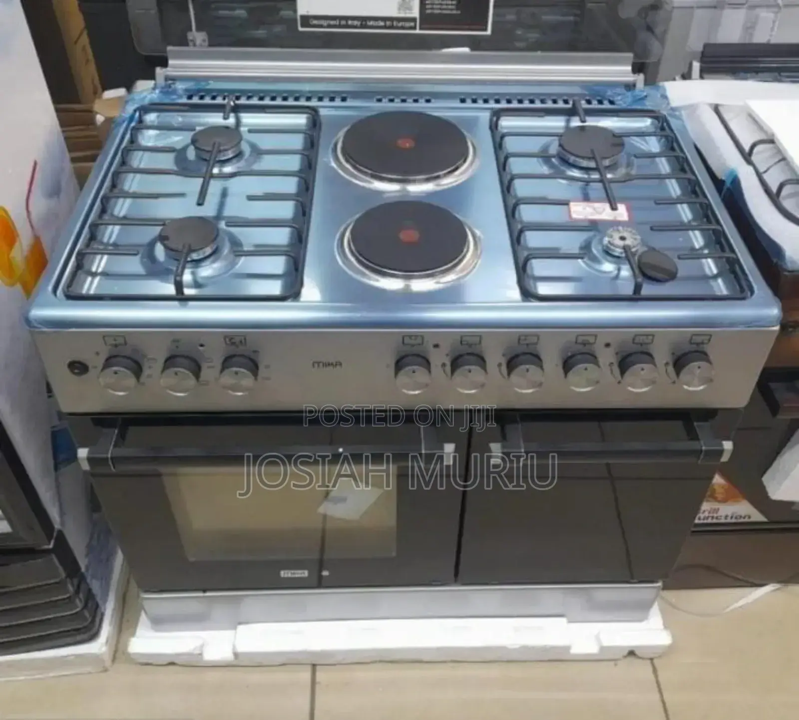 Mika 60*90 Standing Cooker 4 Gas Pool Jet Burners + 2 Rapid Hotplates