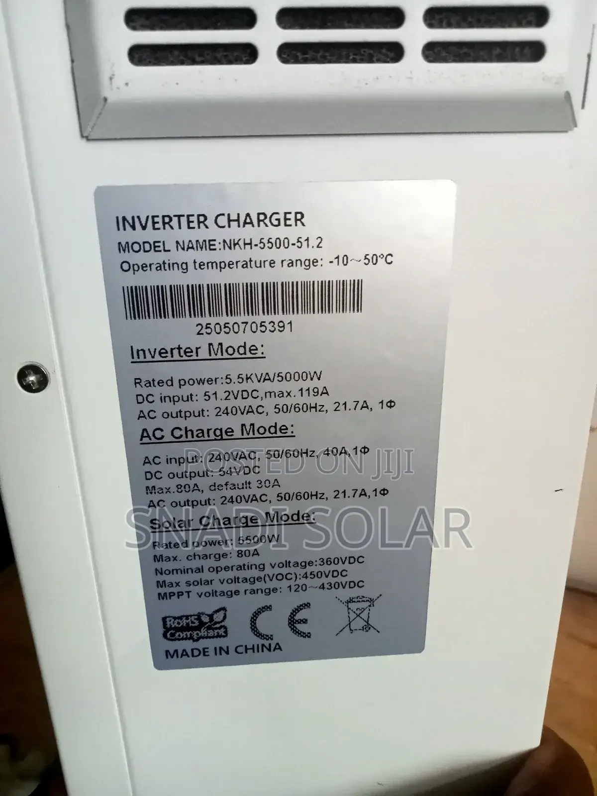 5kw 5.5kva Snadi Hybrid Inverter