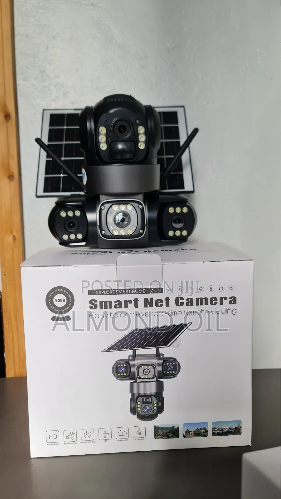 V380pro Outdoor Solar Light CCTV 4g 4lens Tracking Security Camera