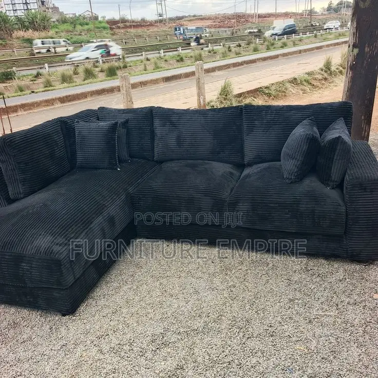 Modernized New 6 Seater L Seat(Black)