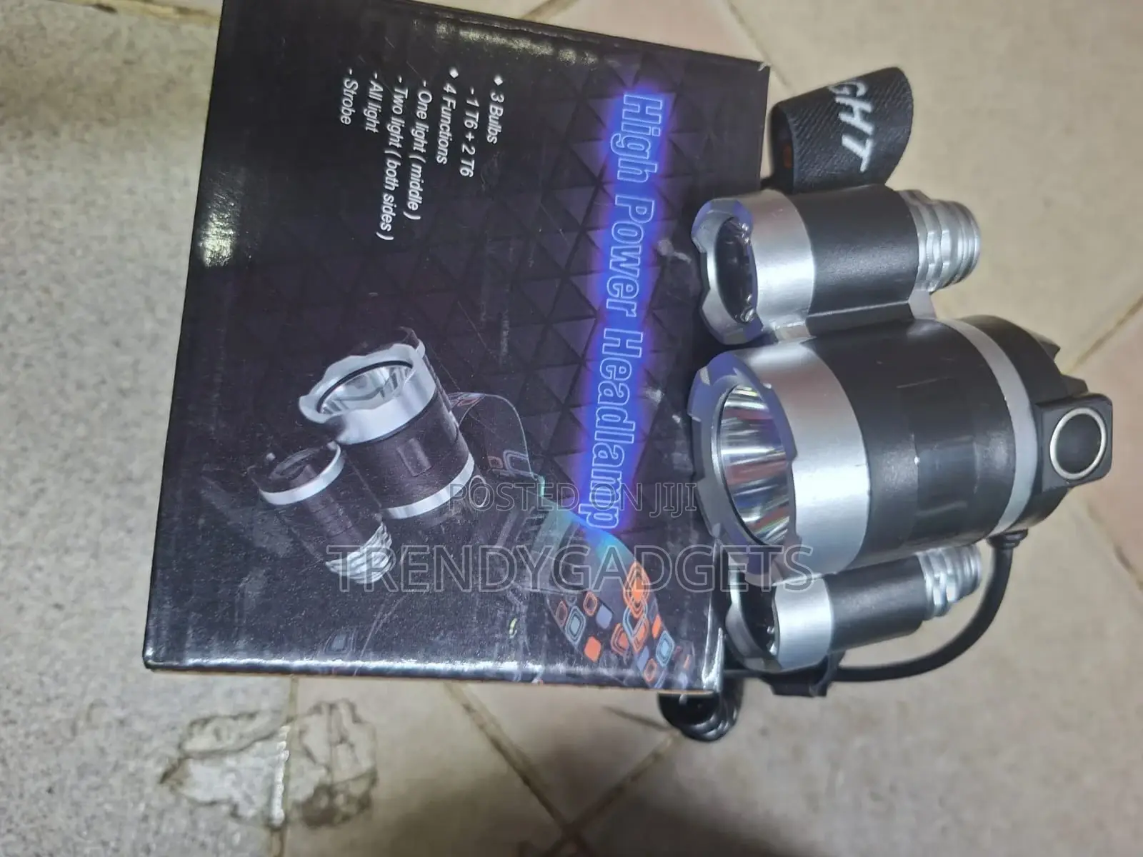 Ultra Bright Rechargeable Headlamp With 3 Led Lights