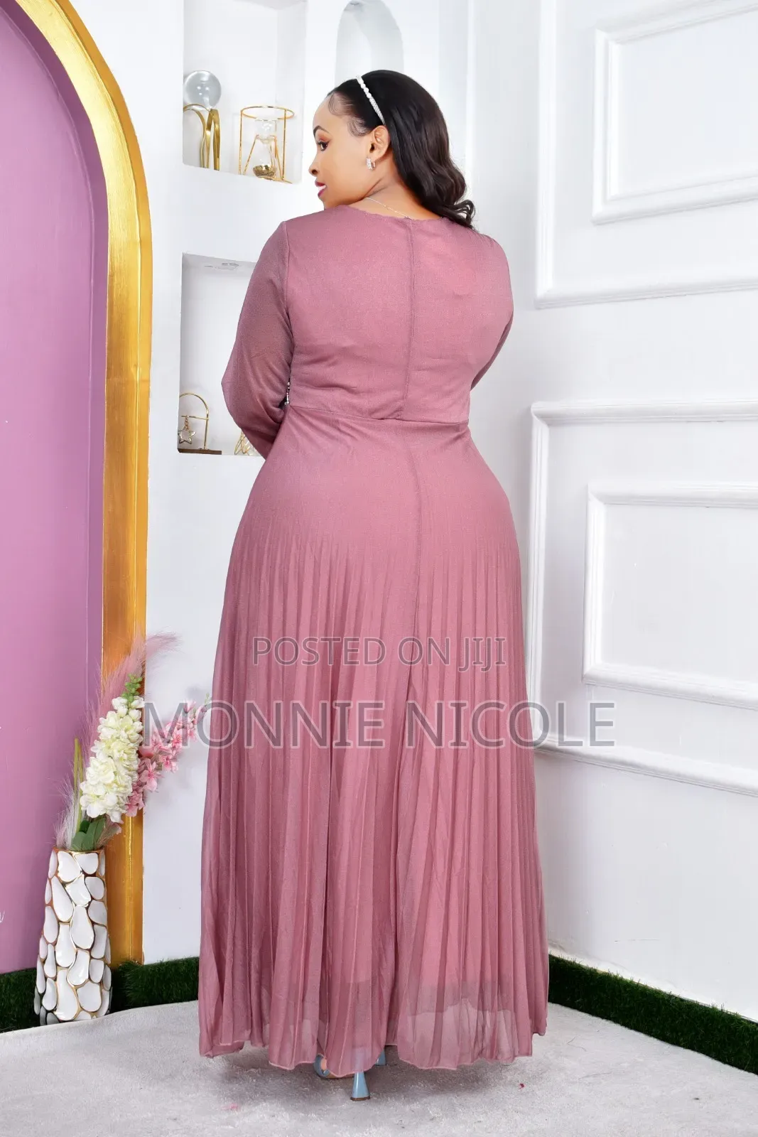 Peach Long Evening Gowns/Wedding Evening Wear