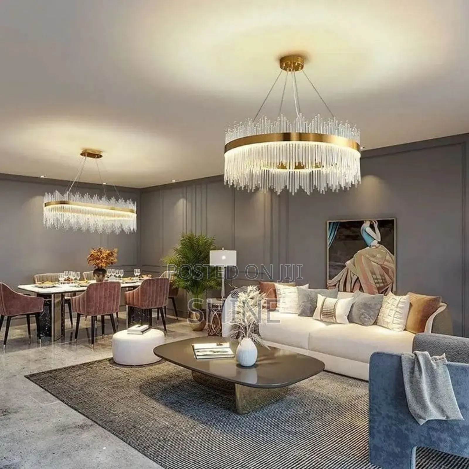Modern Glass Crystal Chandelier