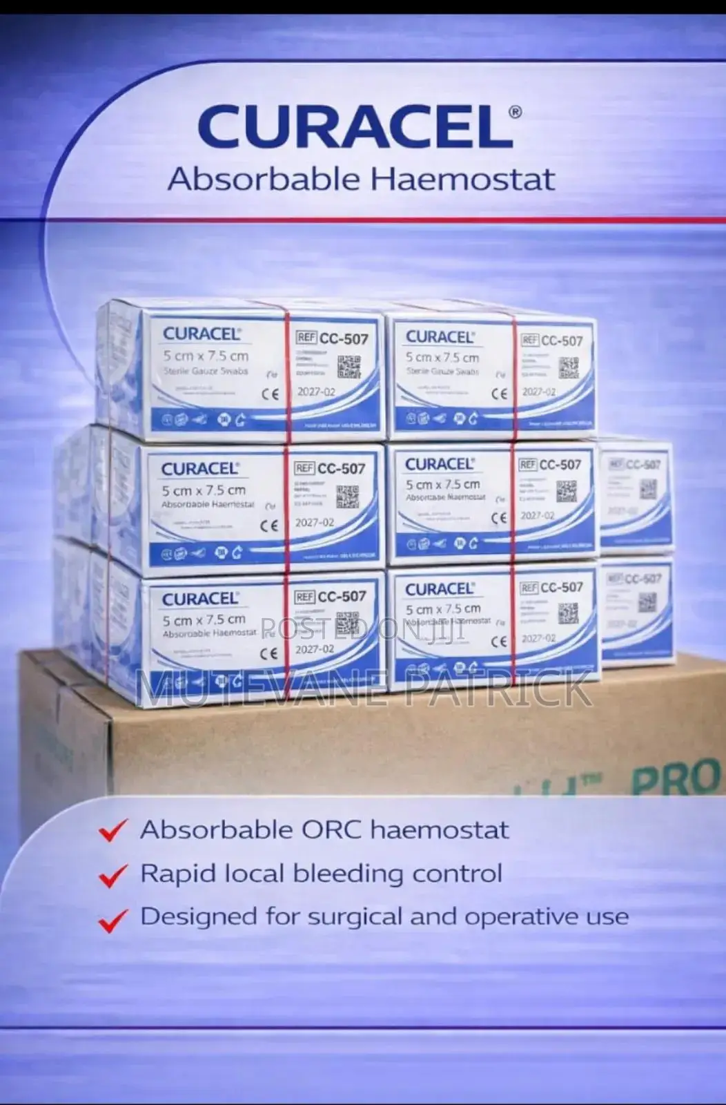 Curacel, Absorbable Haemostat
