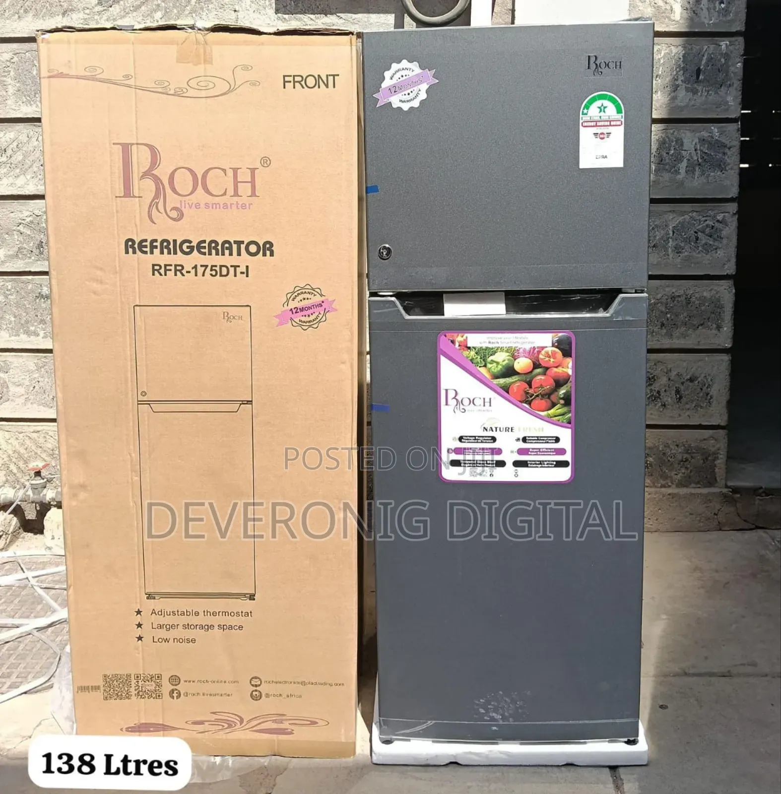 Roch RFR-175-Dt-I 2 Sdoor (138 Litres ) - Fridge