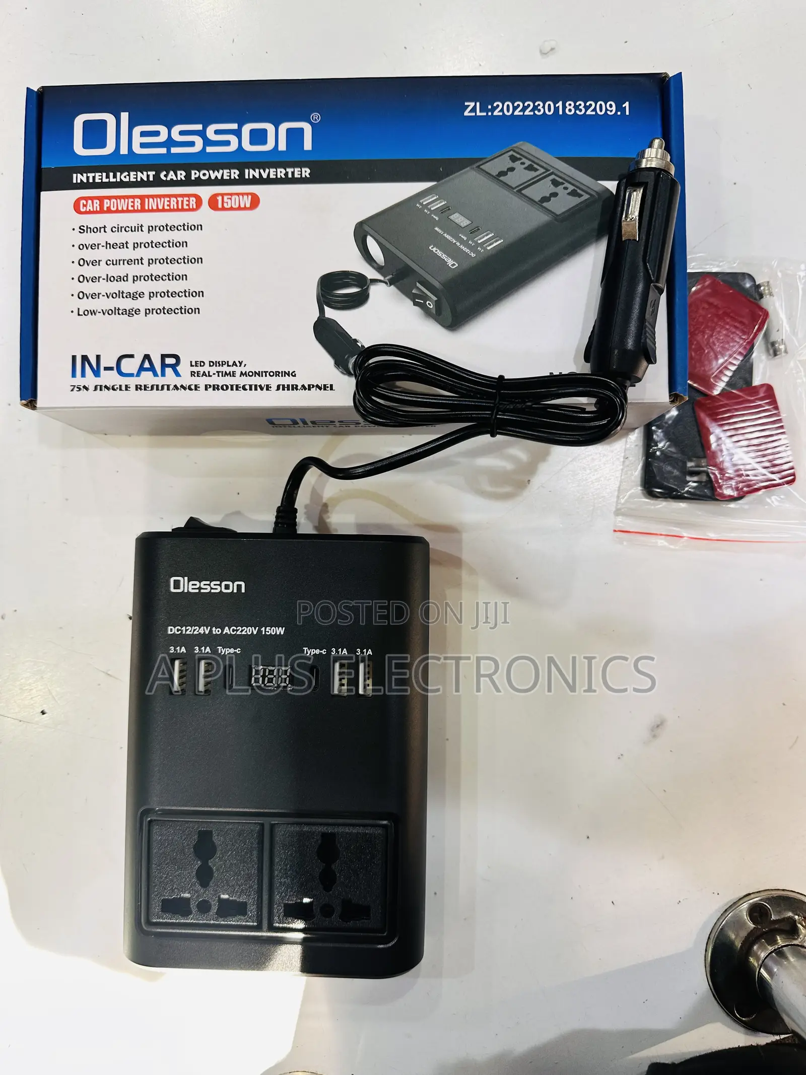 Olesson 1662 Car Inverter 150w – Perfect for Charging in Cars