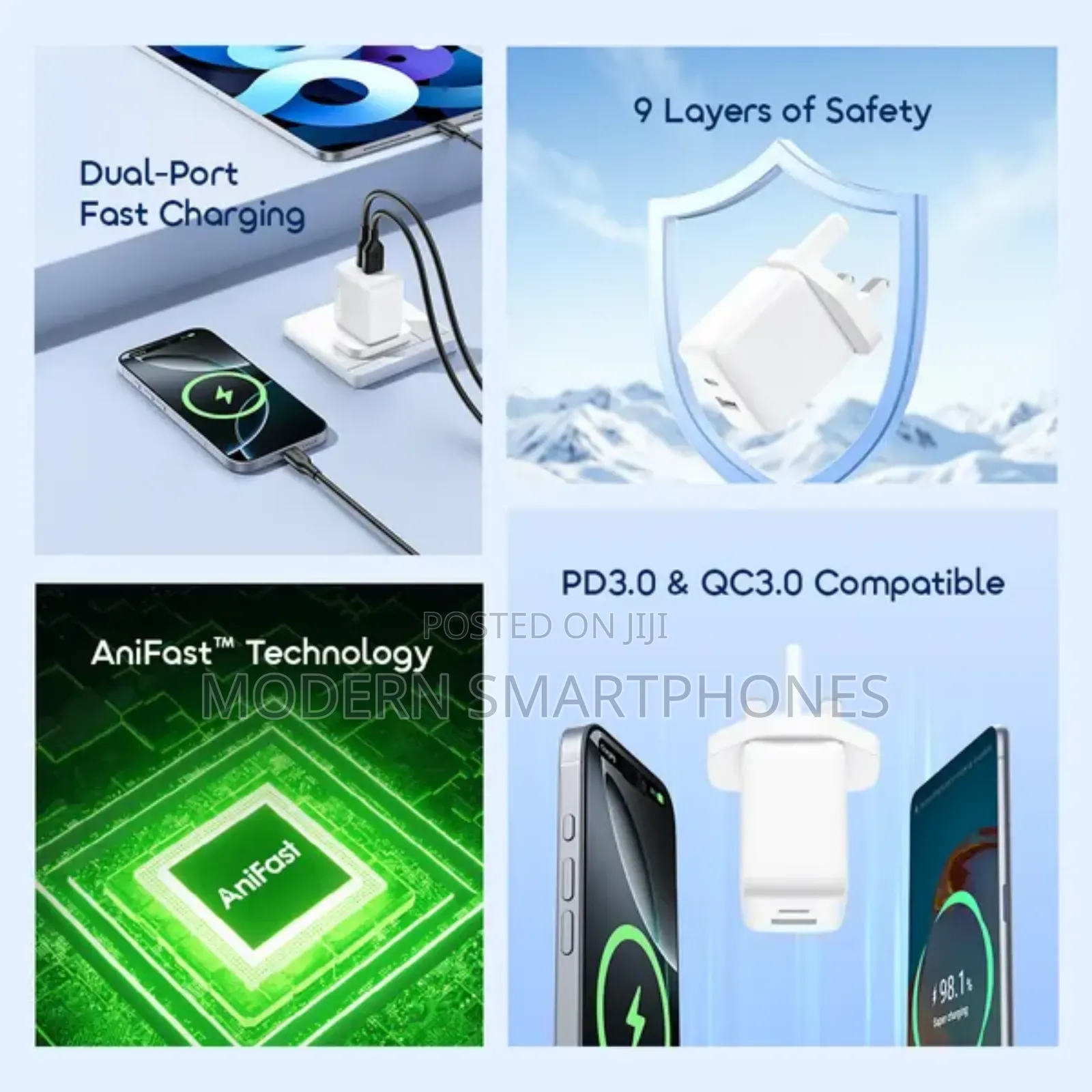 Oraimo Powercube 201 Uk Type Plug 20w Charger Kit