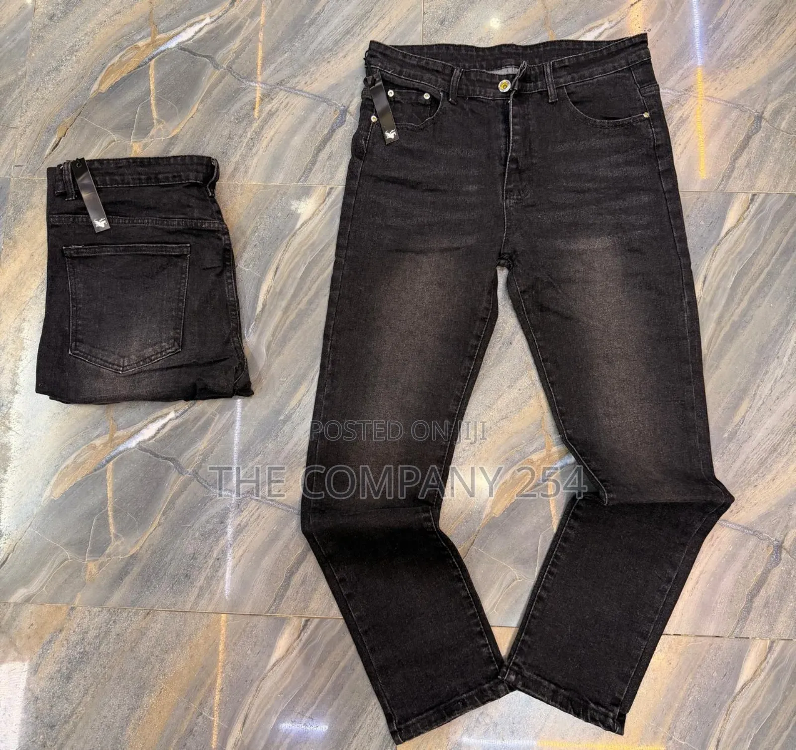 Casual Plain Men Straight Washed Men Denim Jeans Trouser
