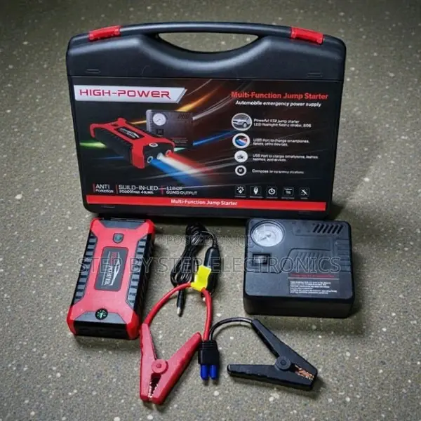 Heavy Duty 12v 99800mah Car Jump Starter With Air Pump Function