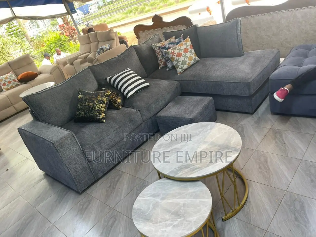 Compact Classy 6 Seater L Sofa