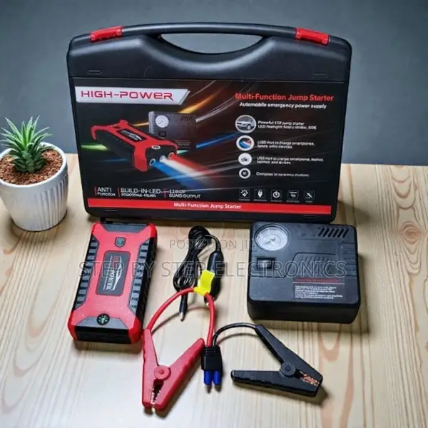 12v 99800mah Heavy Duty Car Jump Starter With Inflator Power Bank