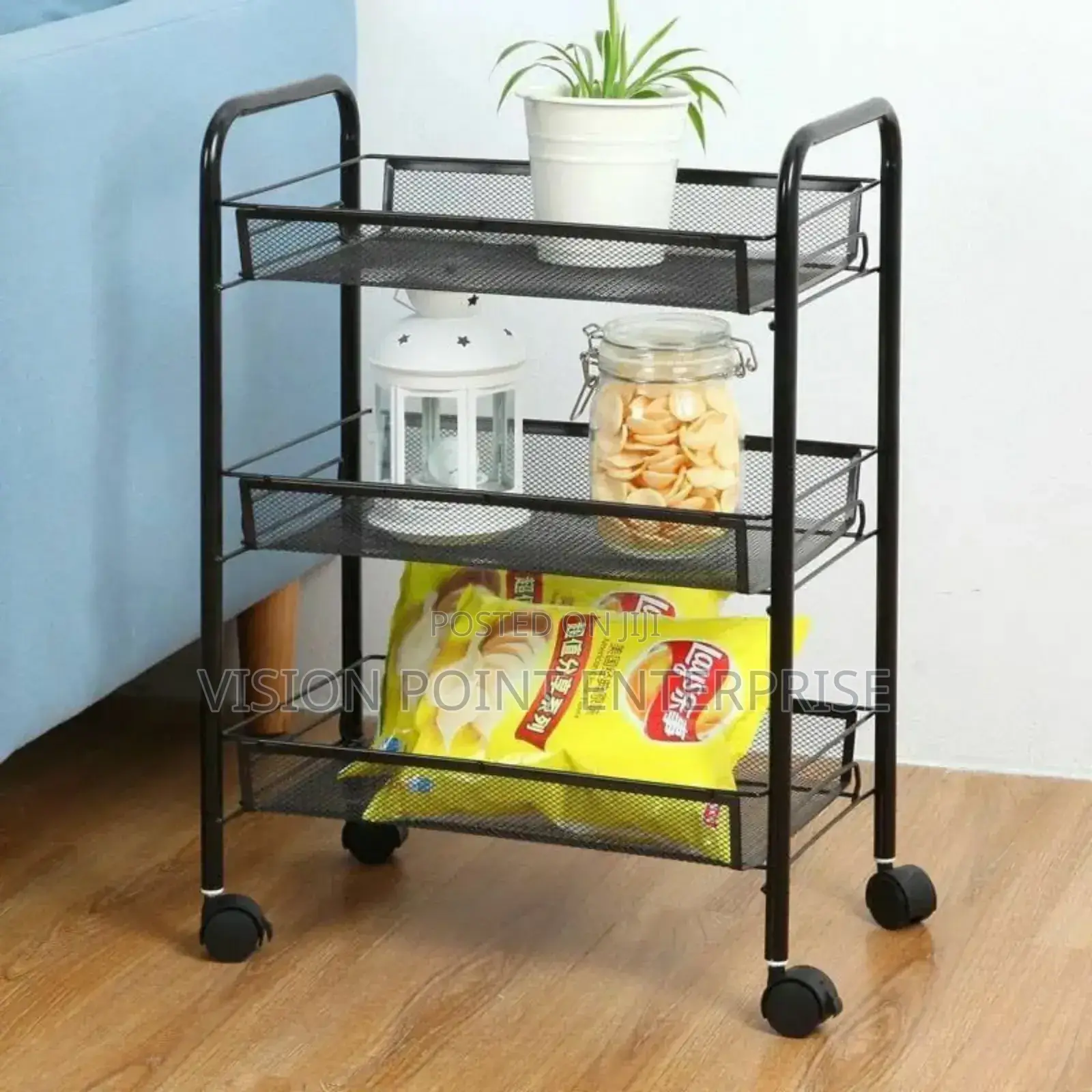 3 Layer Multifunctional Mesh Design Storage Trolley