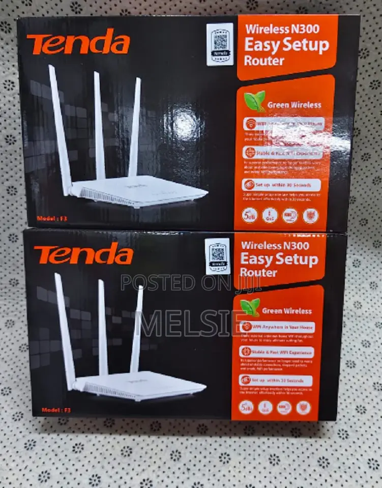 Tenda F3 300mbps Wireless Wi-Fi Router With 3 Directional Antennas