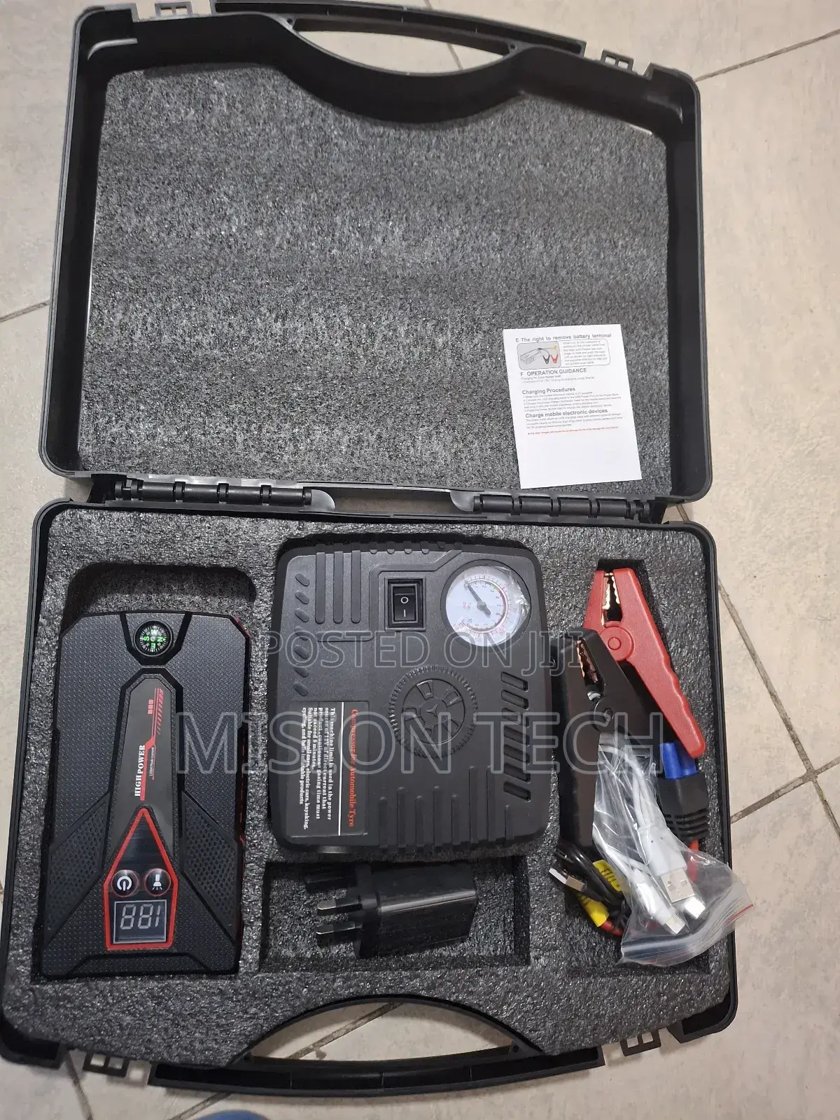 Heavy Duty Car Jumpstarter Kit With Air Compressor