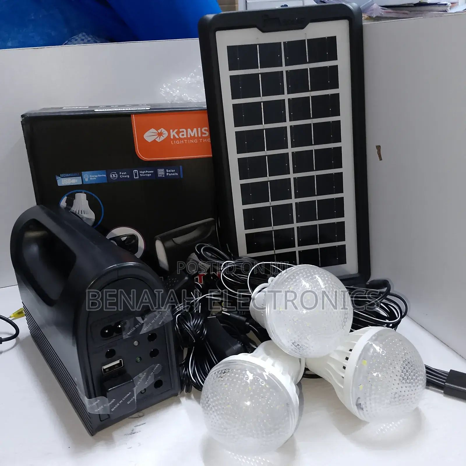 Reliable Solar Lighting Kit, Rechargeable Power Station Kamisafe