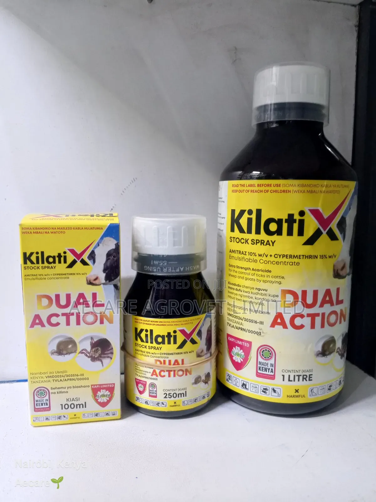 Kilatix Stock Spray Acaricide 100ml, 250ml, 1litre
