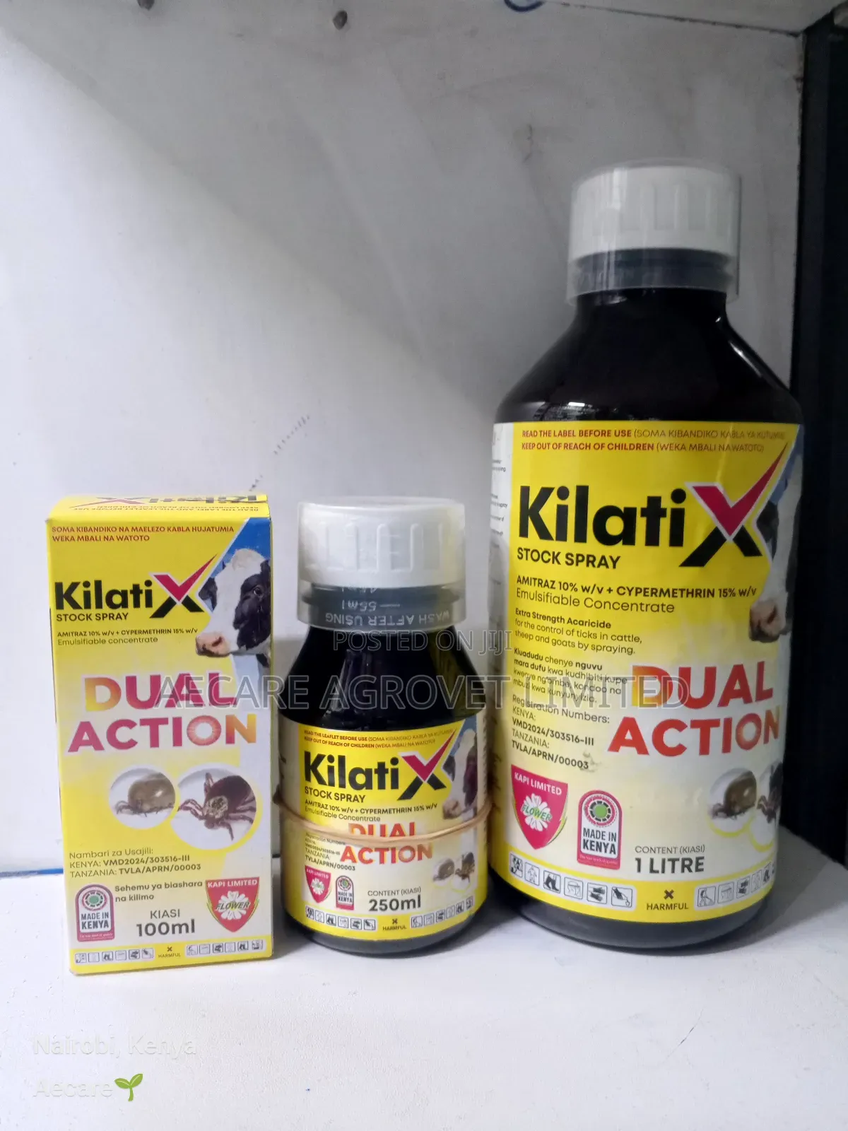 Kilatix Stock Spray Acaricide 100ml, 250ml, 1litre