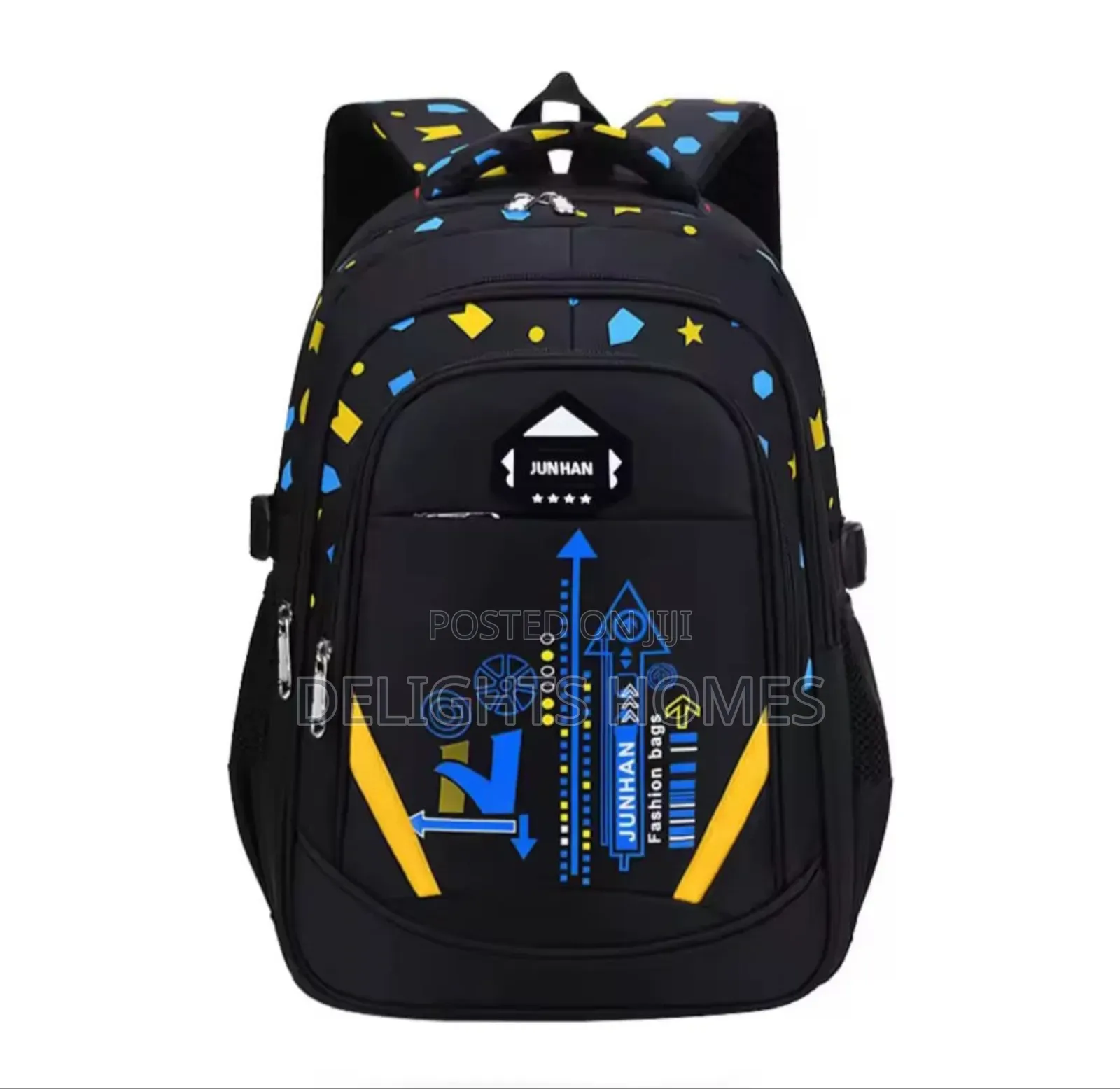 Geometry Pattern Light Weight School Bags.-Care