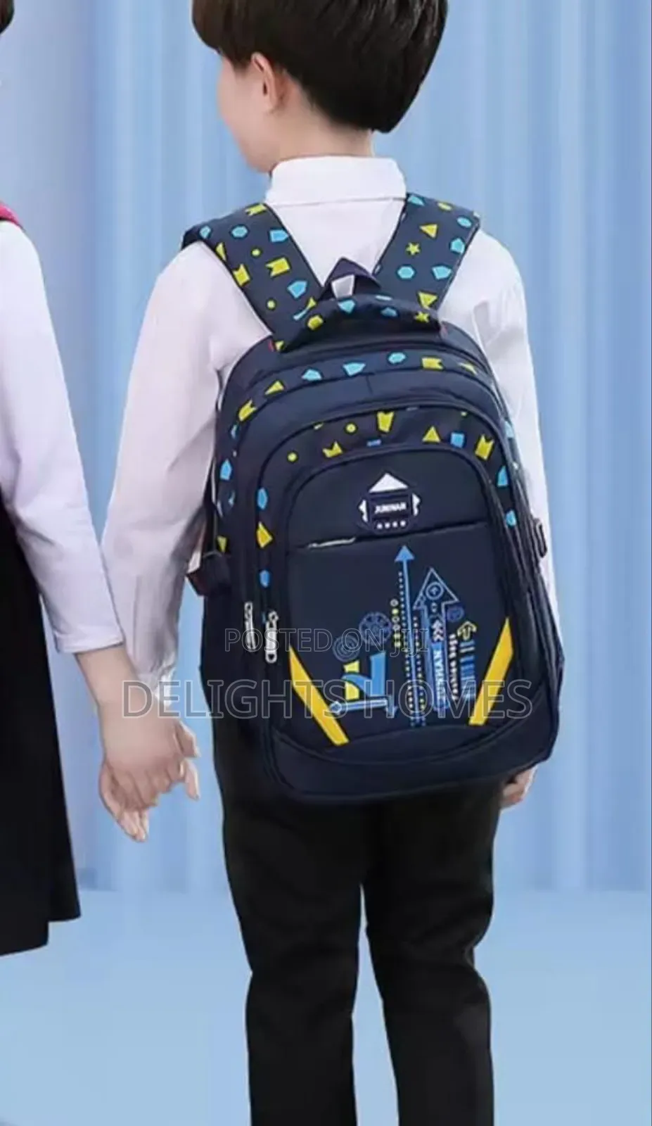 Geometry Pattern Light Weight School Bags.-Care