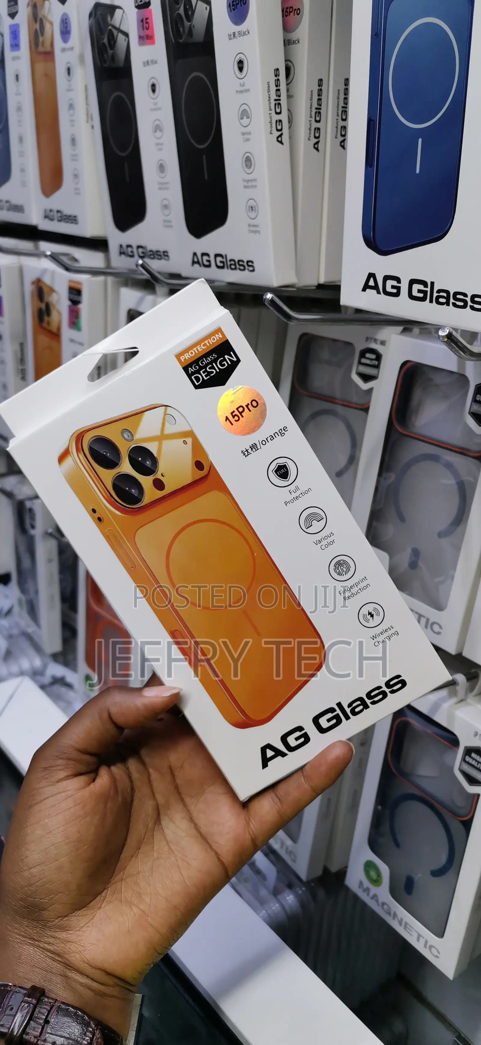 Lectro Glass Converter Case for iPhone 15 Pro to 17 Pro - Orange