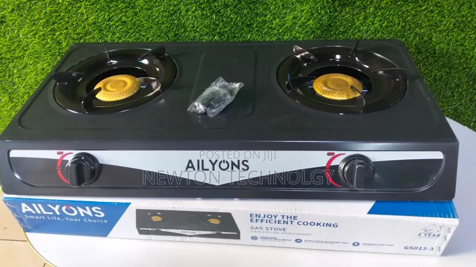 Ailyons Metallic Two Stainless Burner Cooker