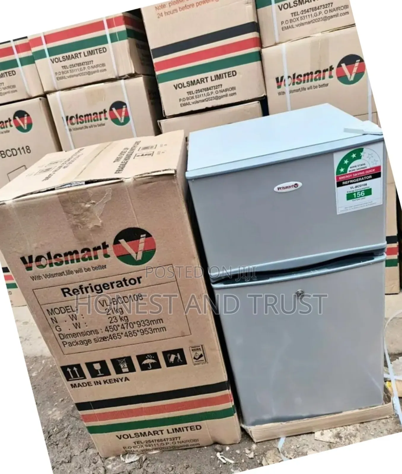 108l Double Door Vollsmart Fridge