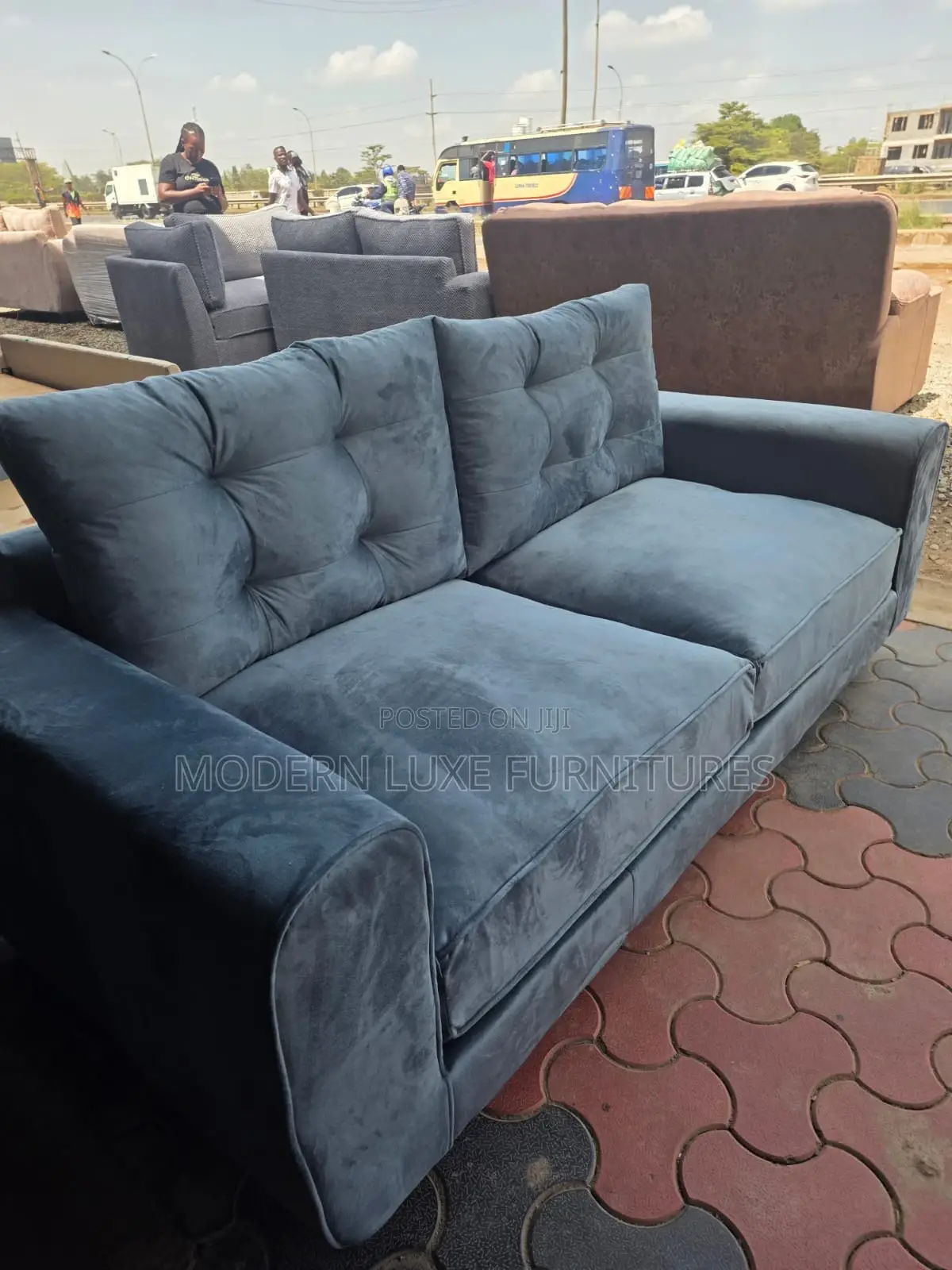 Dark Grey 3 Seater Sofa