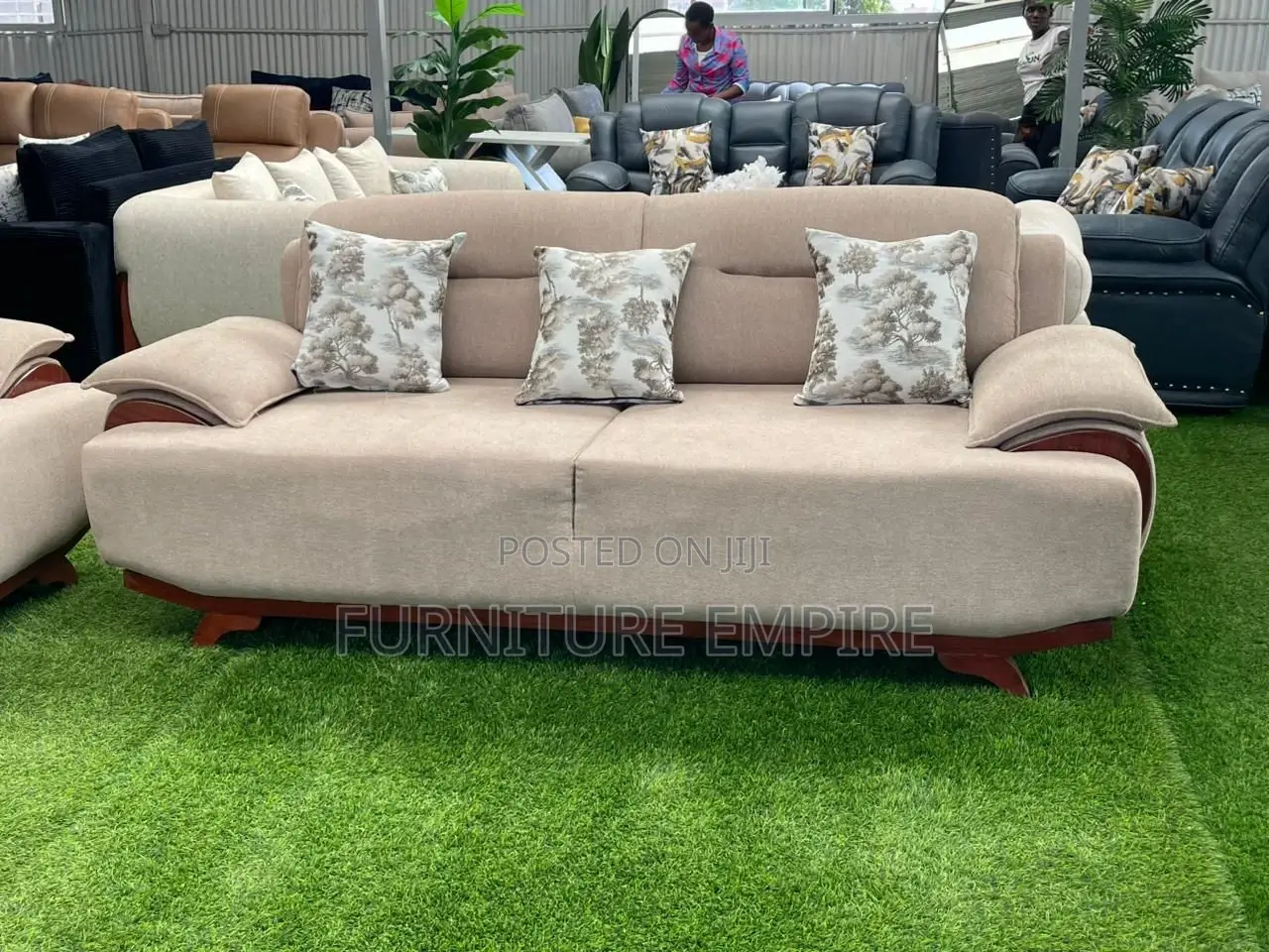 Creamy Cool 3 Seater Sofa