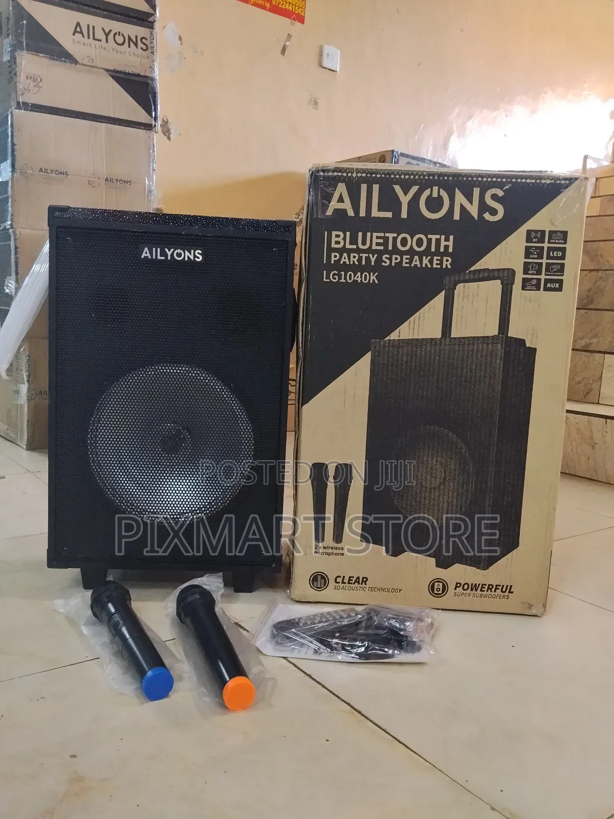 Trolley Speaker:Ailyons 10 Inch Portable Speaker With Powerful Sound