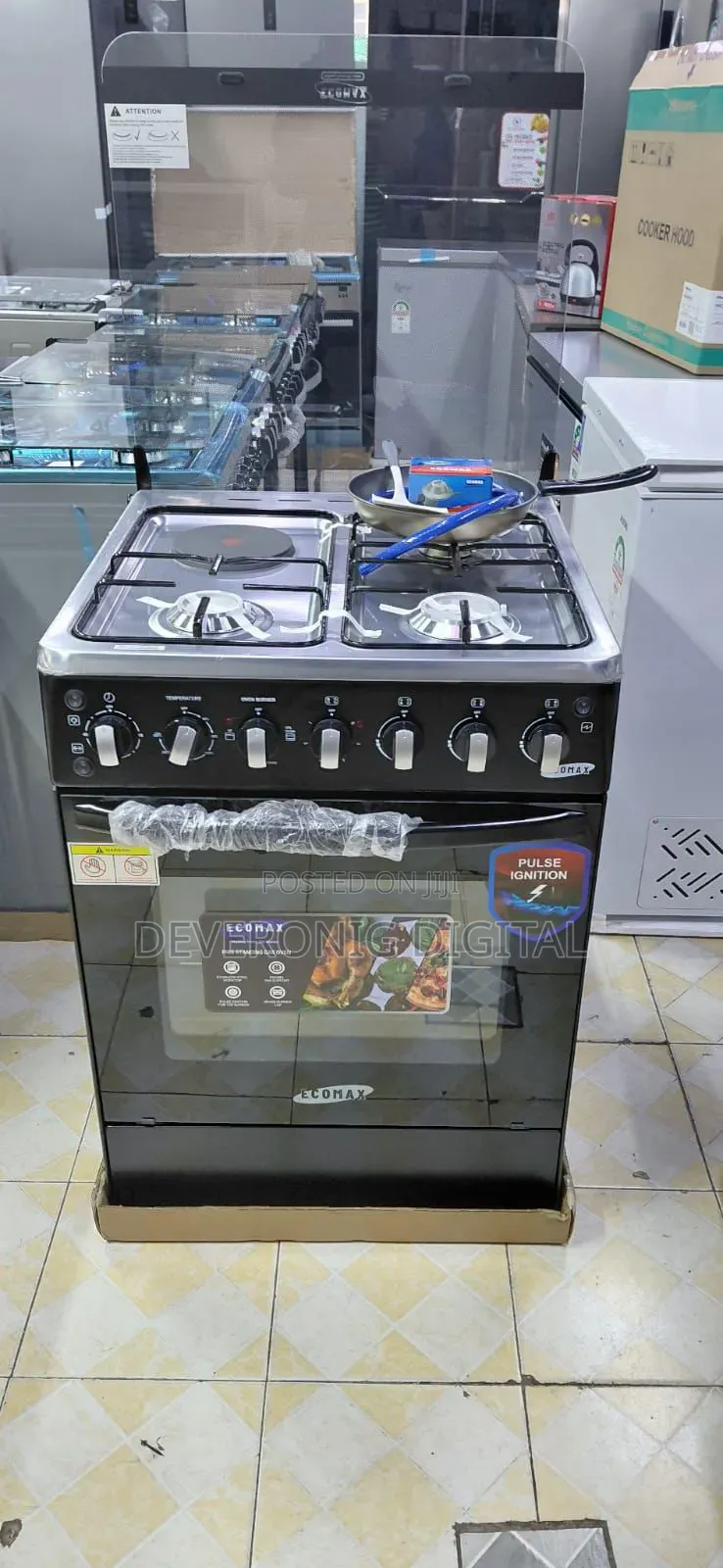 *Ecomax 3+1 60×60 Lx880 Free Standing Cooker
