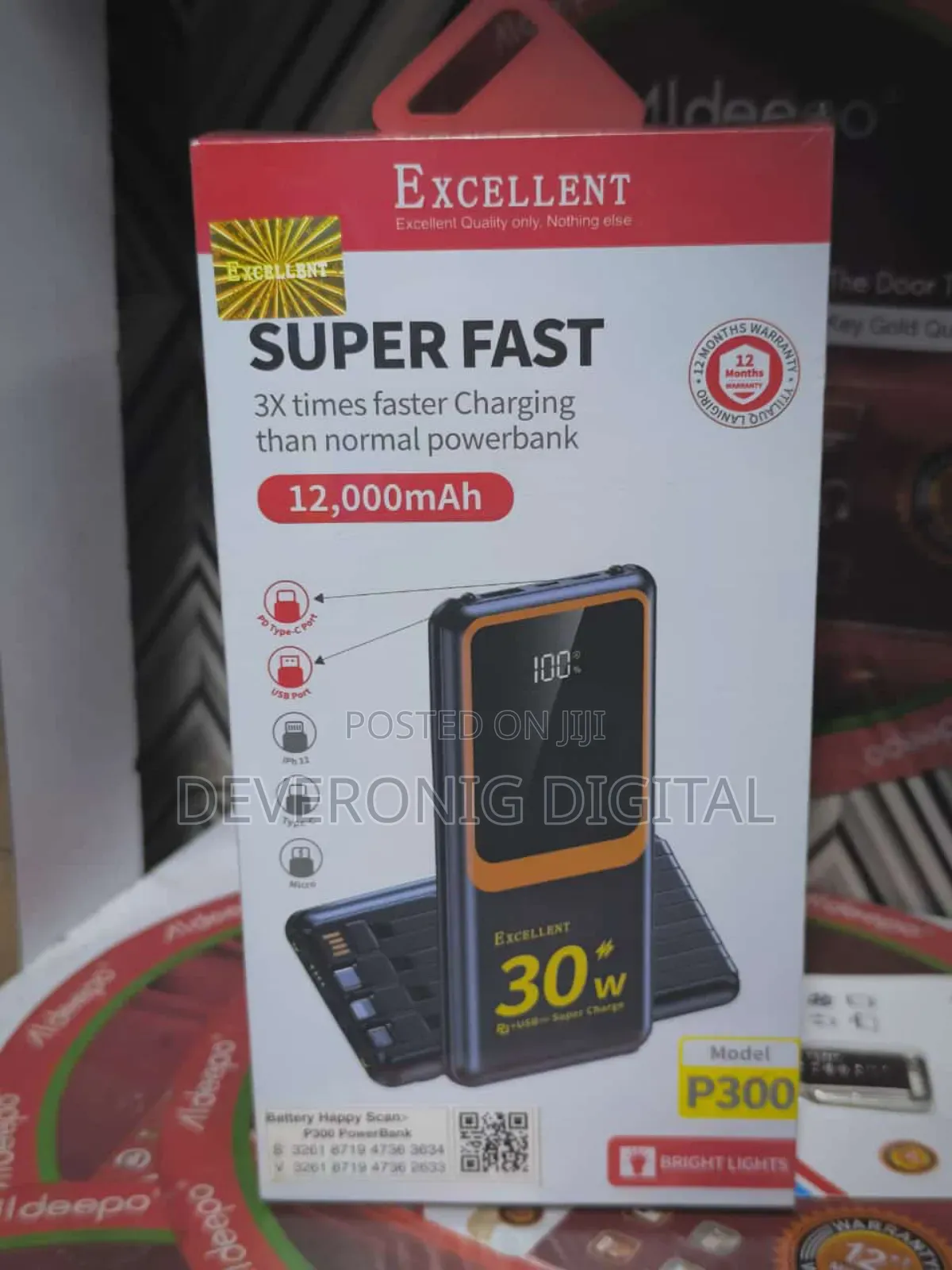 *P300 Excellent Super Fast 30w Powerbank*
-