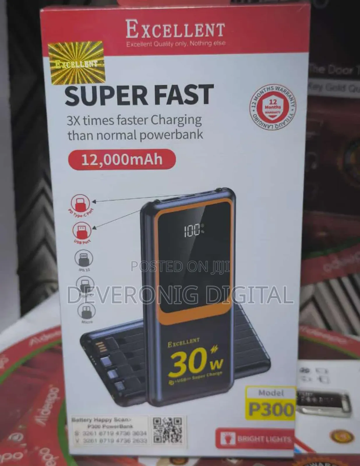 *P300 Excellent Super Fast 30w Powerbank*
-