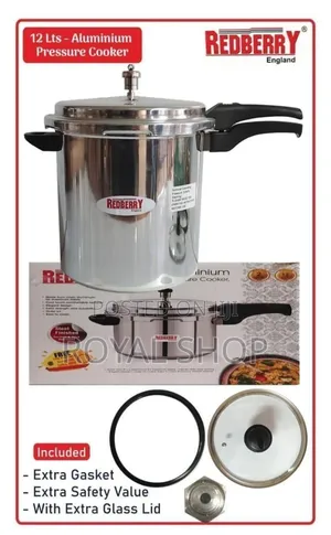 Aluminium Pressure Cooker: With Glass Lids-12 Litres