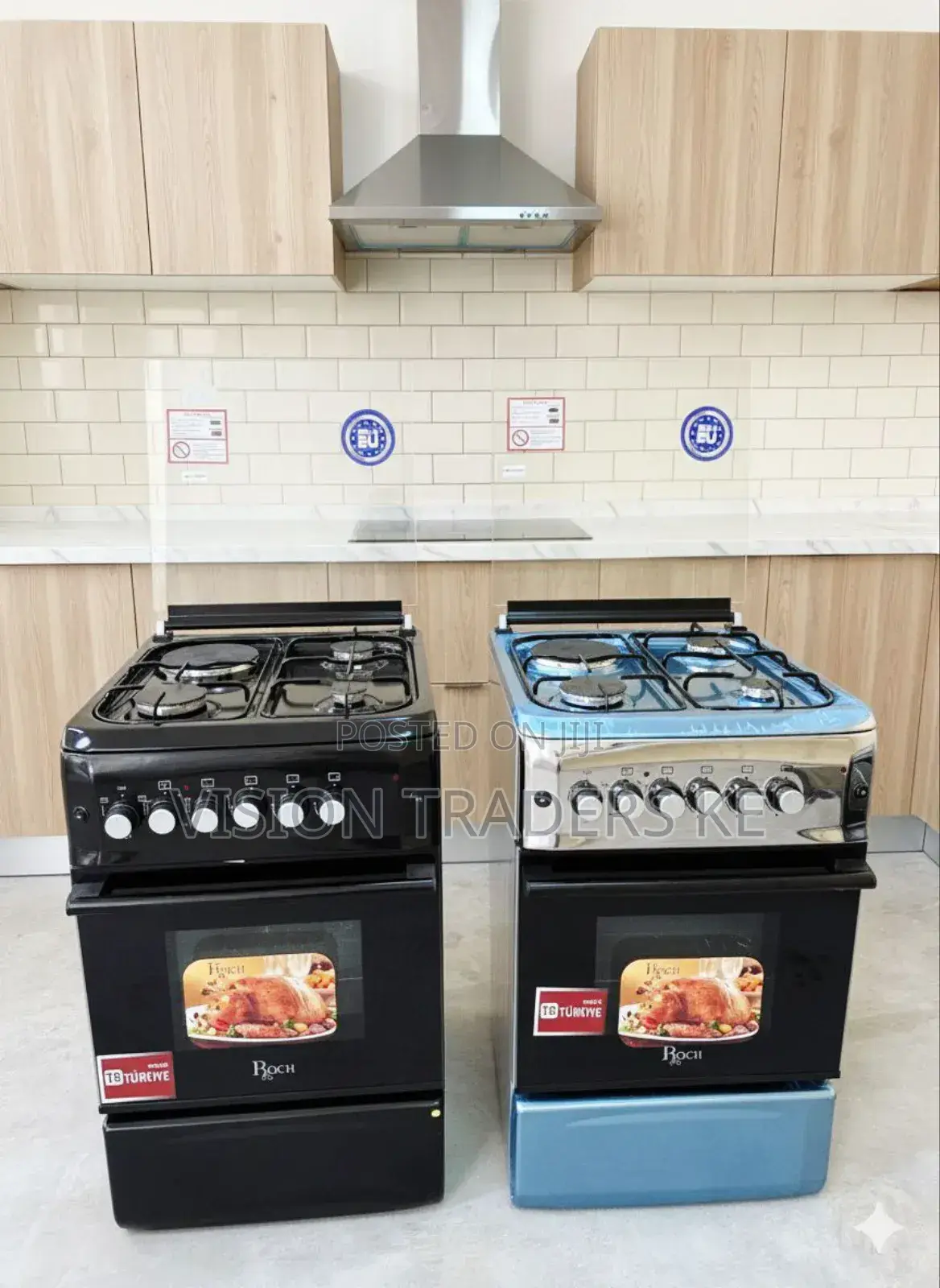 Roch 50*55cm 3g +1e Standing Cooker With Electric Oven -Black