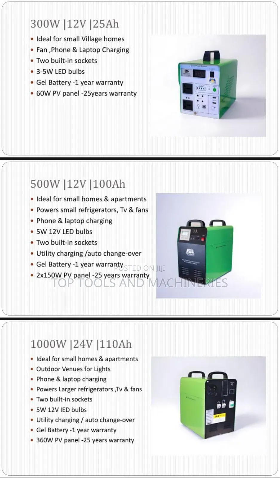 Portable 500 Watts/12v/100ah Power Backup Station in Nairobi CBD