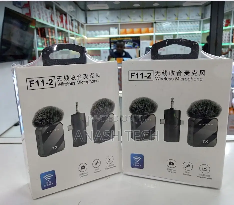 Quality Microphone 2in1 Wireless Lavalier F15-2 Usb Type C + I Phone